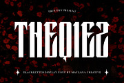 Theqiez Blackletter Display Font, a Blackletter Font by Maulana Creative (Thumbnail 1 of 7)