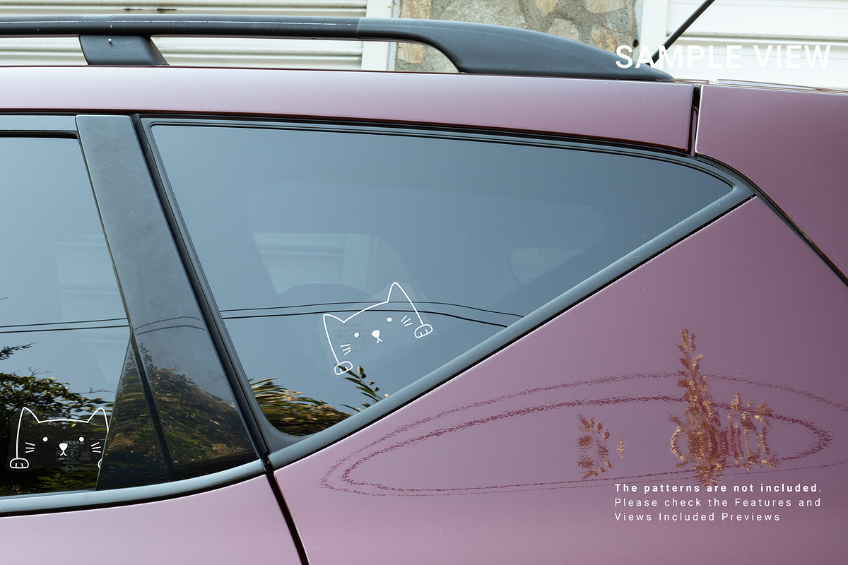 Car Sticker Mockup Set, a Product Mockup by mock-ups (Photo 6 of 10)