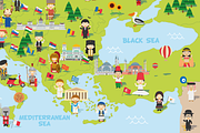 Cartoon map of Europe, an Animal Illustration by asantosg (Thumbnail 3 of 5)
