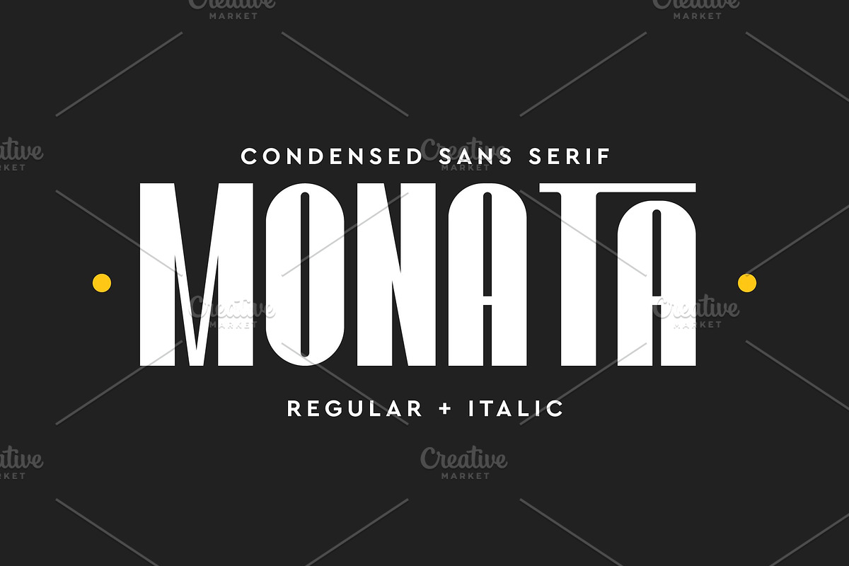 Monata Condensed Font, a Sans Serif Font by Artiveko (Photo 1 of 7)
