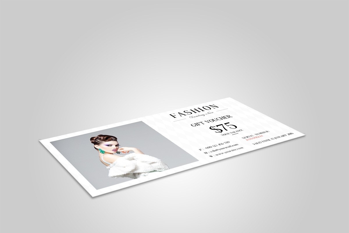Fashion Gift Voucher Template, a Card Template by SmmrDesign (Photo 4 of 4)