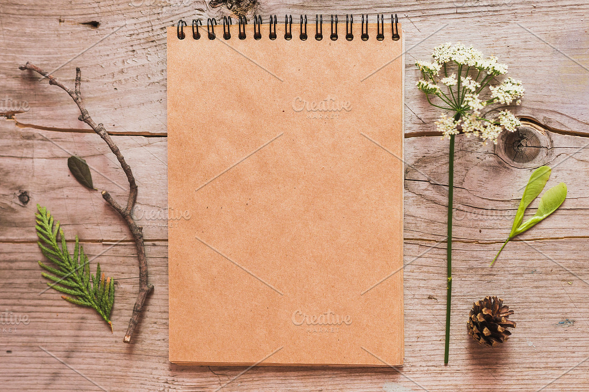 Notebook rustick artistic mockup, a Mockup by Sentimental postman