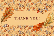 Oak&Acorn Harvest watercolor clipart, a Decorative Illustration by EL_SUHOVA (Thumbnail 14 of 14)