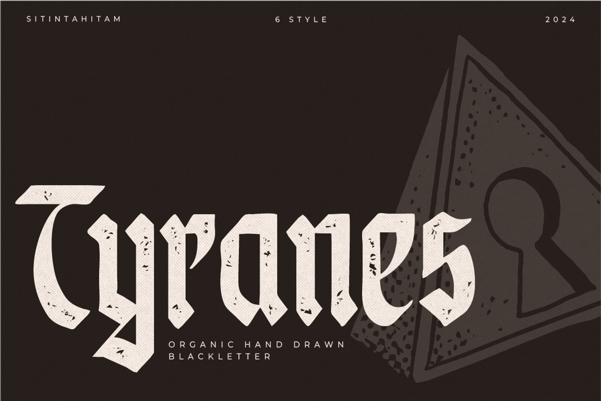 STH Tyranes + Extras, a Blackletter Font by Sitintahitam (Photo 1 of 11)