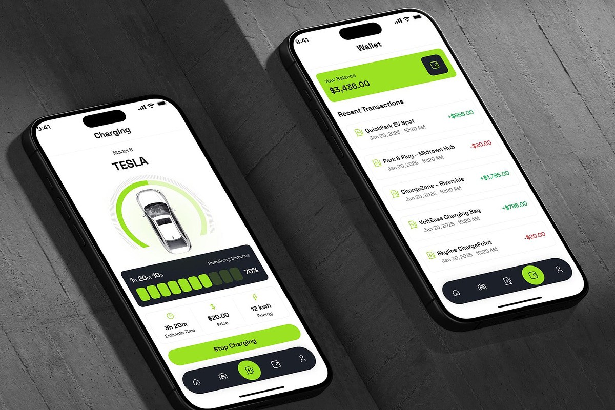Parkify Car Parking& Charging Mobile, an UI Kit Template by Creative Perspective (Photo 7 of 8)