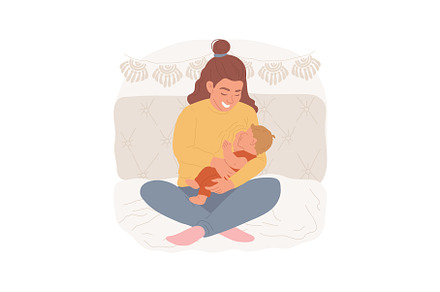 Breastfeeding isolated cartoon, a Person Illustration by Visual Generation