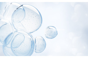 Aqua gel cream drops with bubbles, an Environmental 3D Model by Marozhkastudio