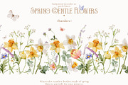 Watercolor Spring Gentle Flowers, a Decorative Illustration by Pamyatka Shop (Thumbnail 6 of 12)