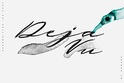 Deja Vu. Handwritten Ink Font, a Handwritten Font by AnMark (Thumbnail 1 of 15)
