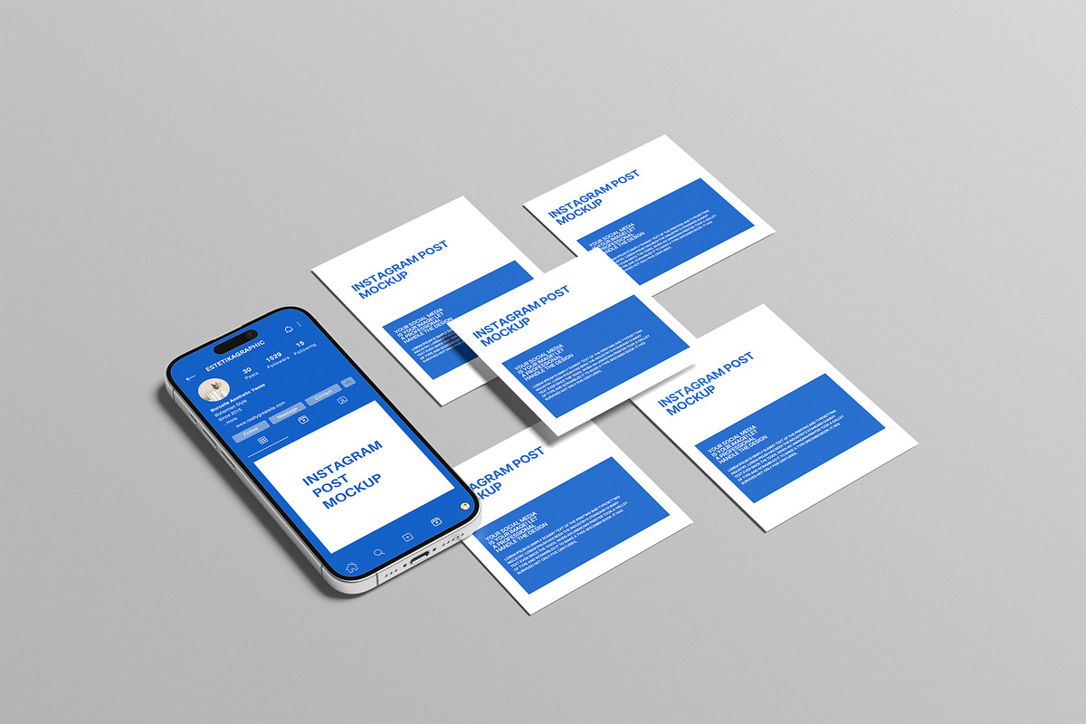 Instagram Post Story Mockup, a Device Mockup by Afif_studio (Photo 5 of 5)