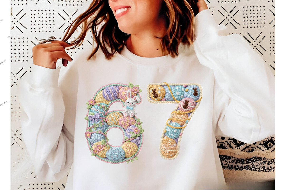 Faux Yarn 67, Easter Six Seven Png, an Illustration by Designking (Photo 3 of 6)
