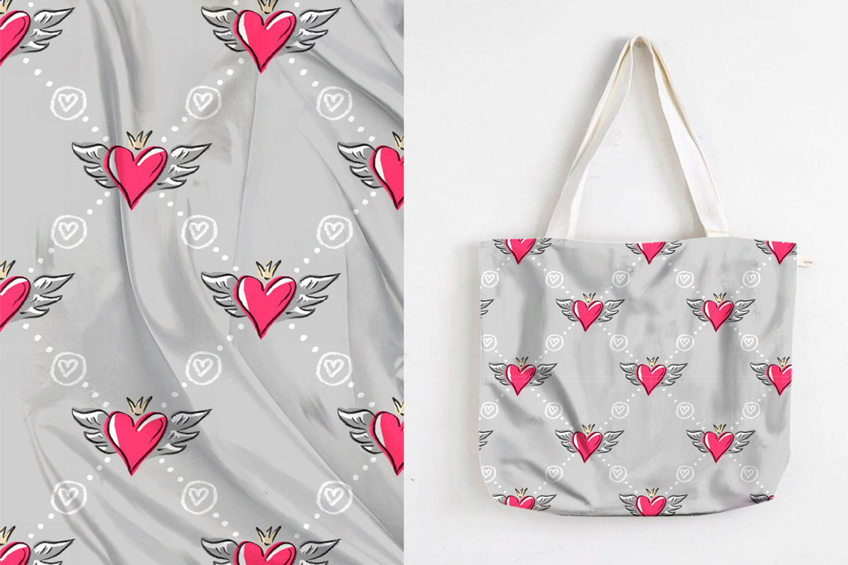 Set: seamless pattern with hearts, a Pattern Graphic by Melniklenart (Photo 2 of 10)