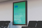 Subway Advertisement Mockup, an Advertising Mockup by skybluecreative (Thumbnail 1 of 2)