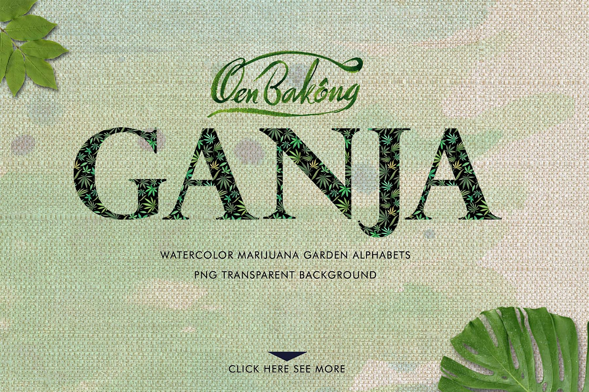 Watercolor Marijuana Set, a Healthcare Illustration by Graphobia (Photo 7 of 9)