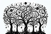 50 Mystical Galaxy Forest Silhouette, a Technology Illustration by Amazin_art (Thumbnail 16 of 21)