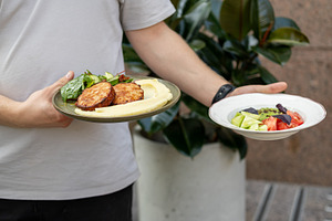 Waiter service restaurant workflow dinner plate, a Food & Drink Photo by Photo Drive Studio