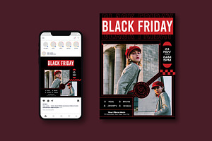 Black Friday Sale Flyer, a Flyer Template by iDoodle Studio