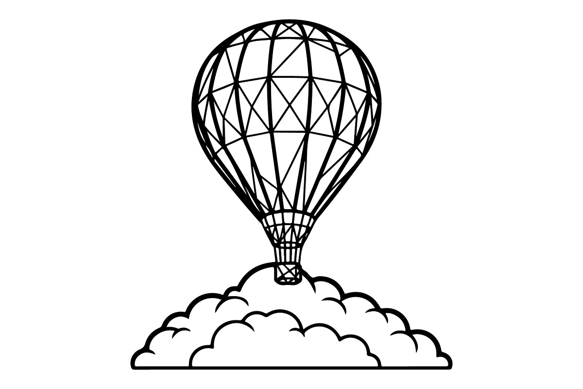 Hot Air Balloon Silhouette Bundle, an Object Illustration by Gaye Art (Photo 10 of 31)