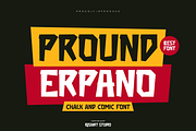 Pround Erpano - Comic Font, a Sans Serif Font by Iqsiart Studio (Thumbnail 1 of 6)