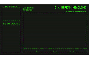 Retro green stream overlay, a Technology Illustration by SkyVectors