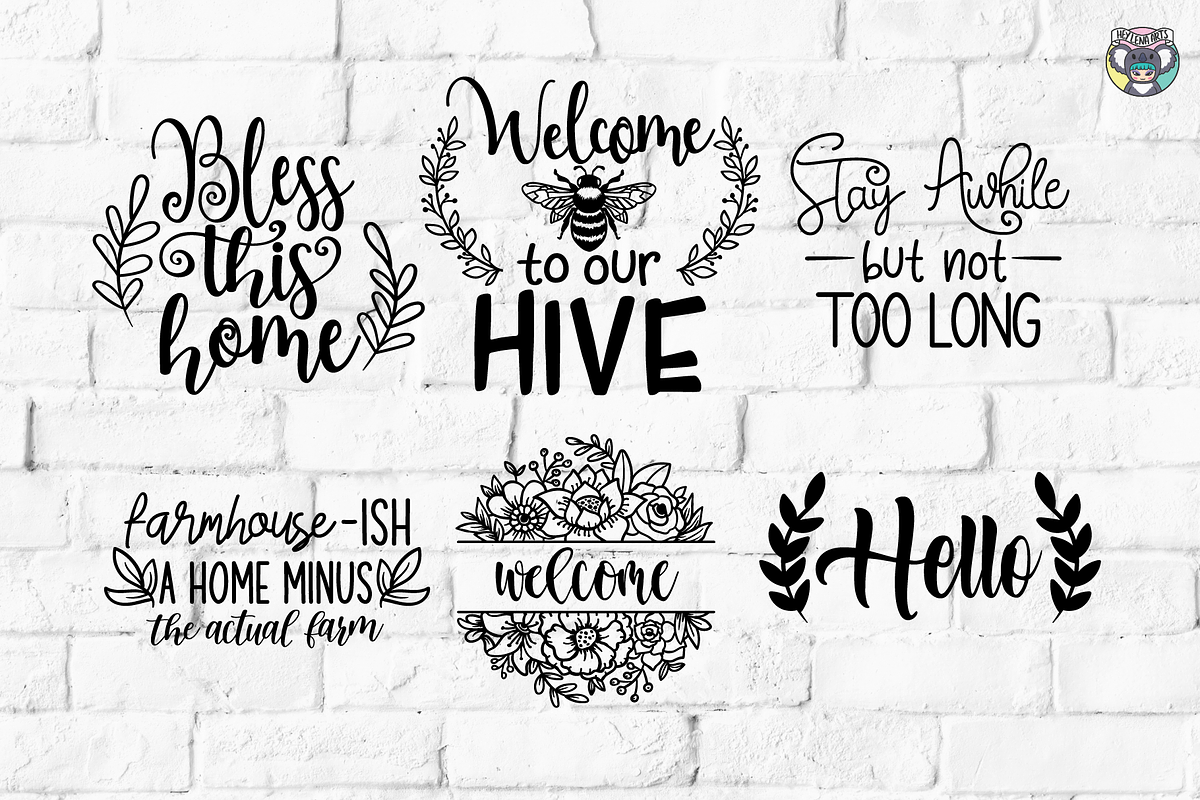Round Welcome Sign Svg Bundle, an Object Graphic by HeyLenaArts (Photo 6 of 8)