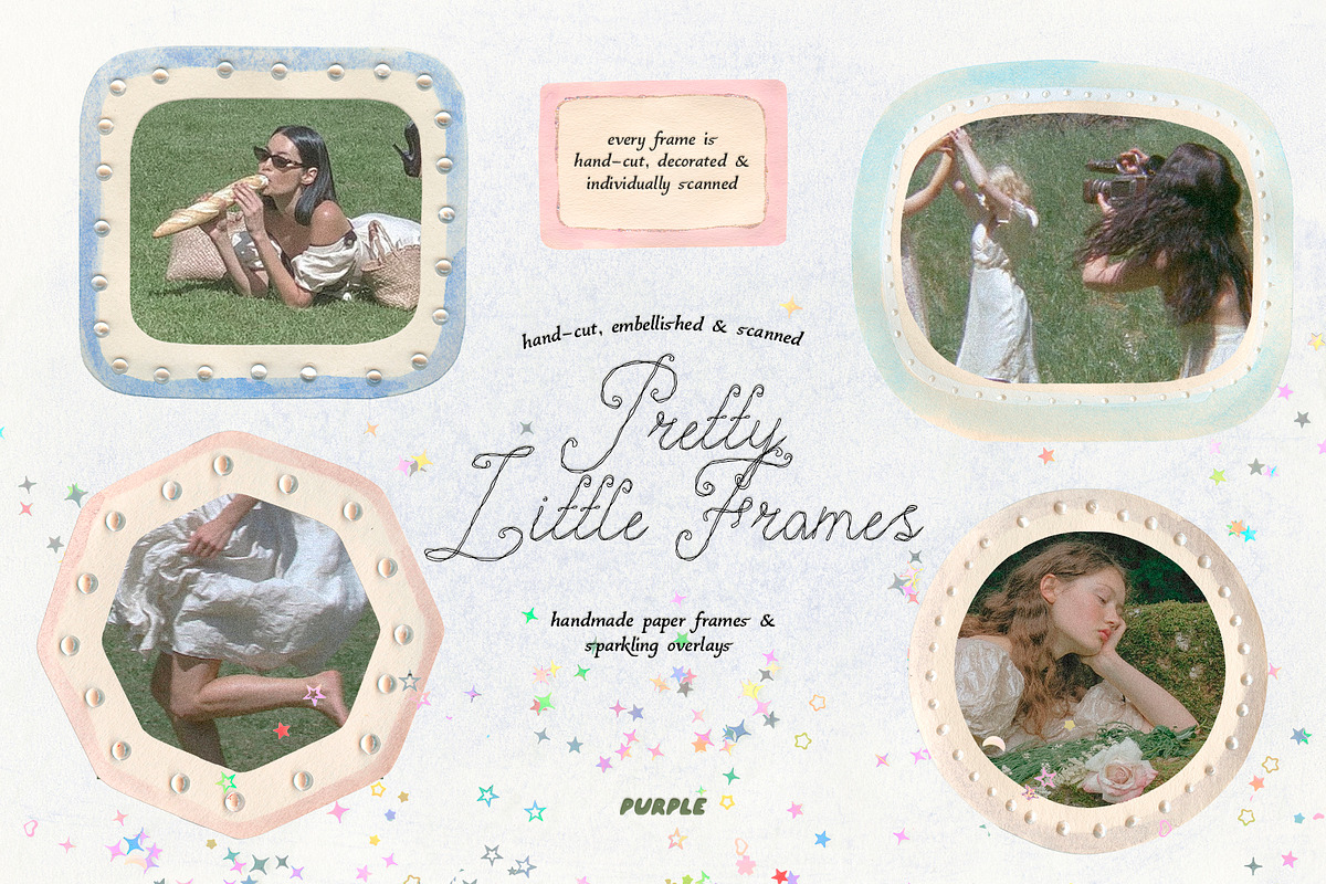 Handmade Paper Frames & Overlays, an Object Graphic by Purple (Photo 1 of 11)