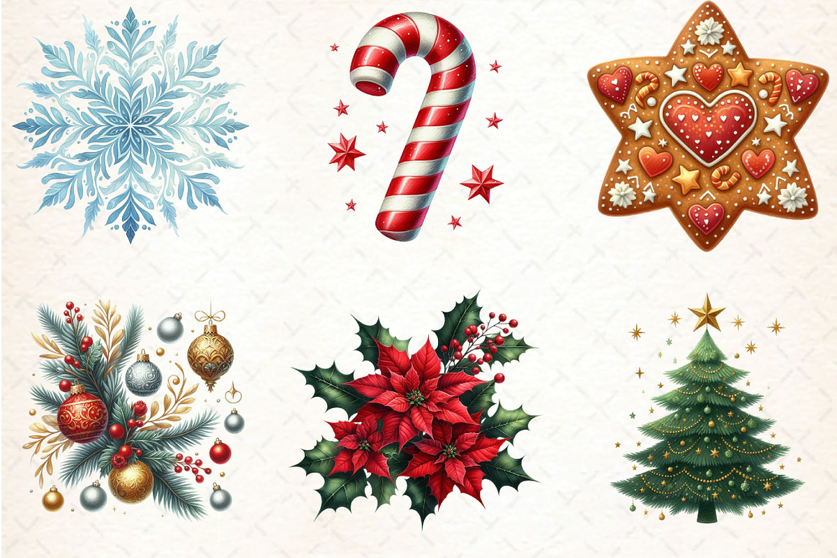 Christmas  Clipart, an Illustration by DreamCafeArt (Photo 6 of 6)