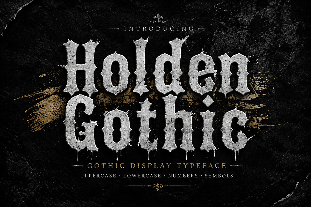 Holden Gothic – Blackletter Typeface, a Blackletter Font by Wow Magic (Photo 1 of 4)