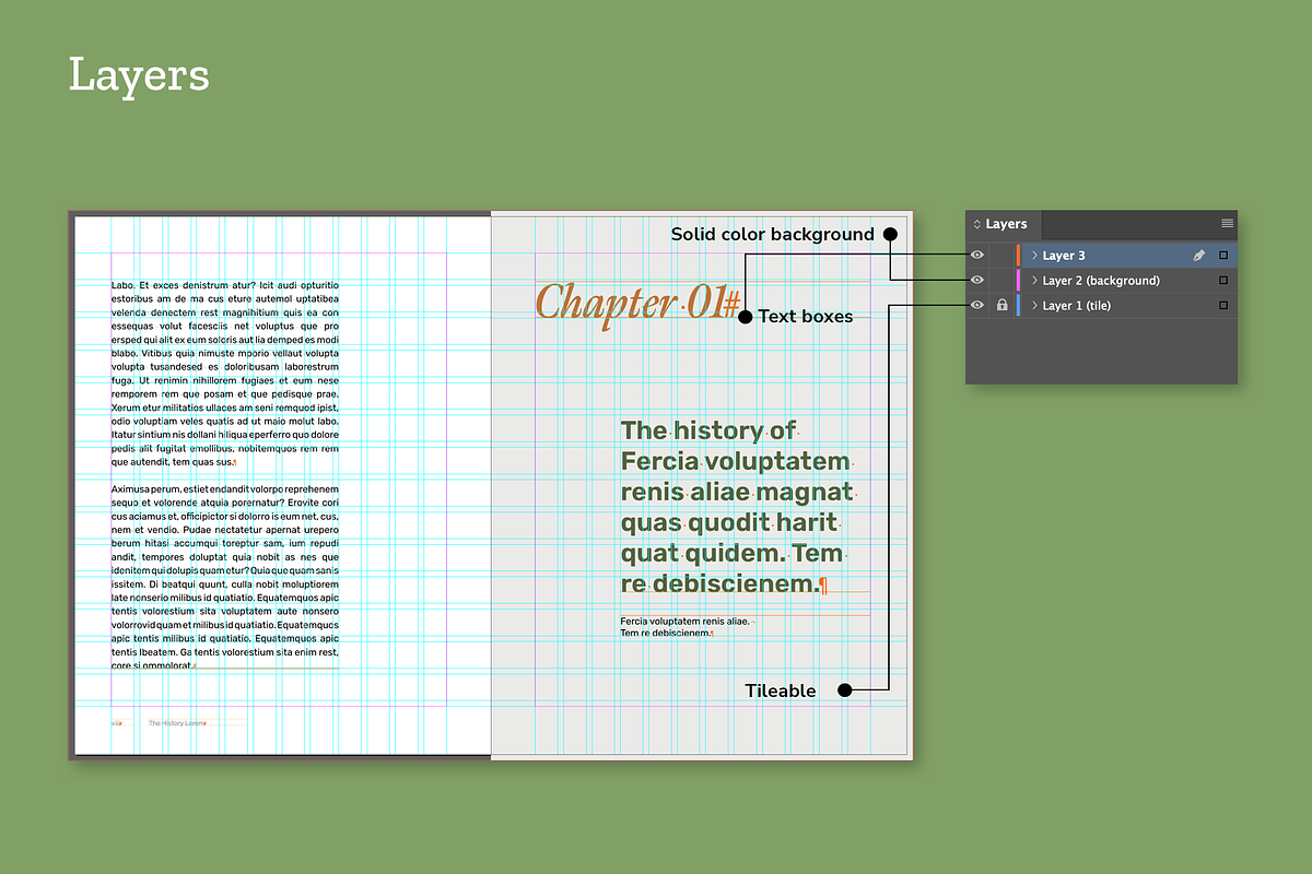 History Book Print Template, a Stationery Template by Meknya (Photo 12 of 14)