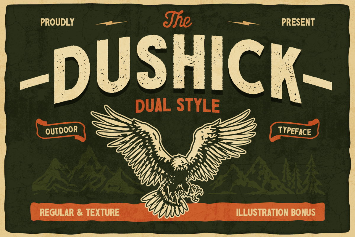 Dushick, a Sans Serif Font by Burntilldead (Photo 1 of 12)