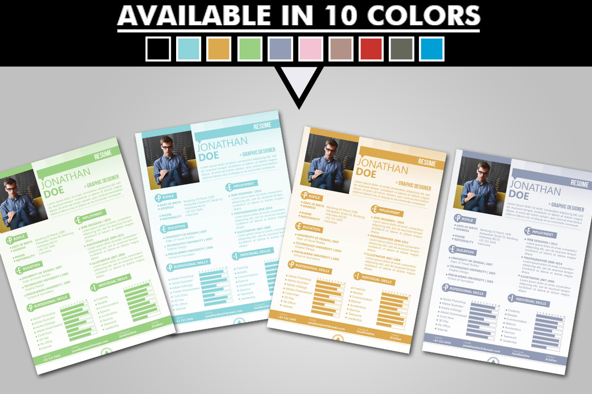 Job Resume Template, a Resume Template by Magoo Studio (Photo 2 of 4)