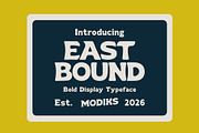 East Bound Font, a Sans Serif Font by Modikstype (Thumbnail 1 of 7)