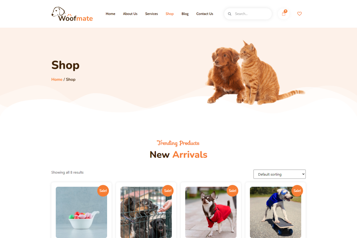 WoofMate - Pet Care Elementor Kit, a WordPress Template by Techeshta Solutions (Photo 5 of 6)