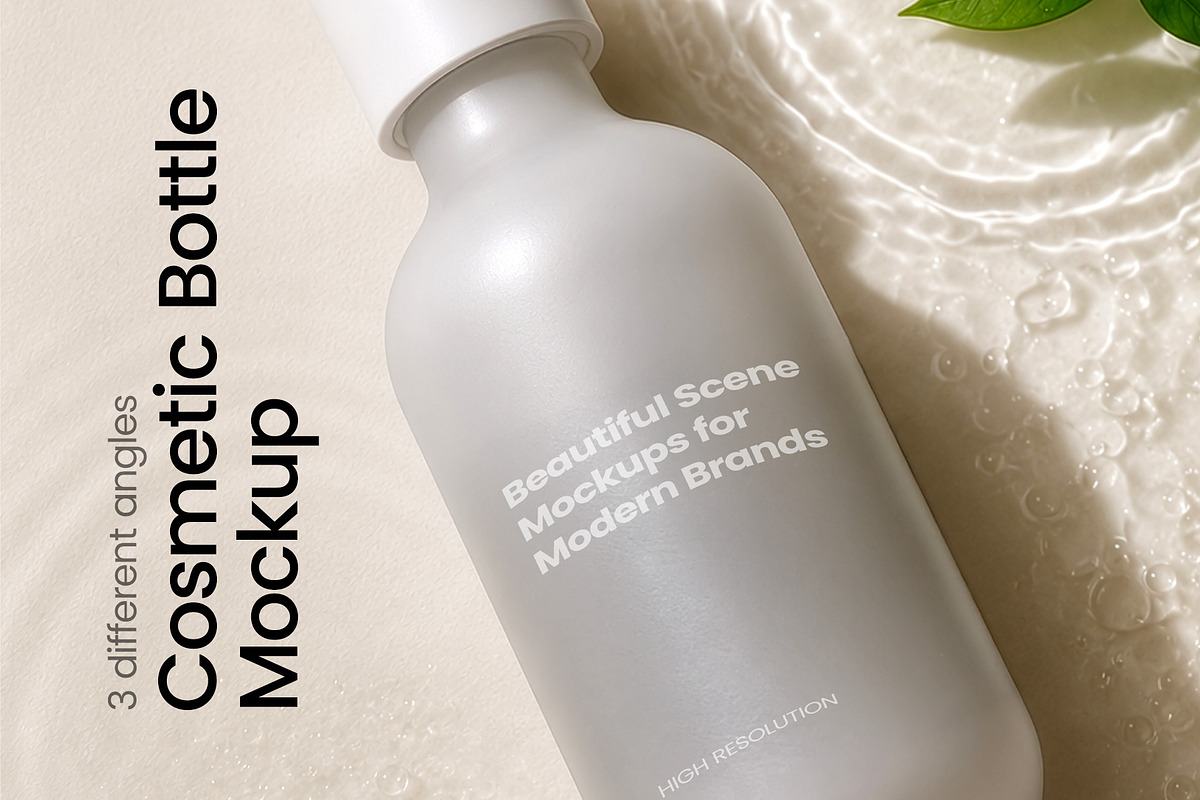 Cosmetic Bottle Mockup, a Packaging Mockup by We Design Everyday (Photo 1 of 5)