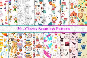 Circus Seamless Pattern, a Pattern Graphic by Digital Studio