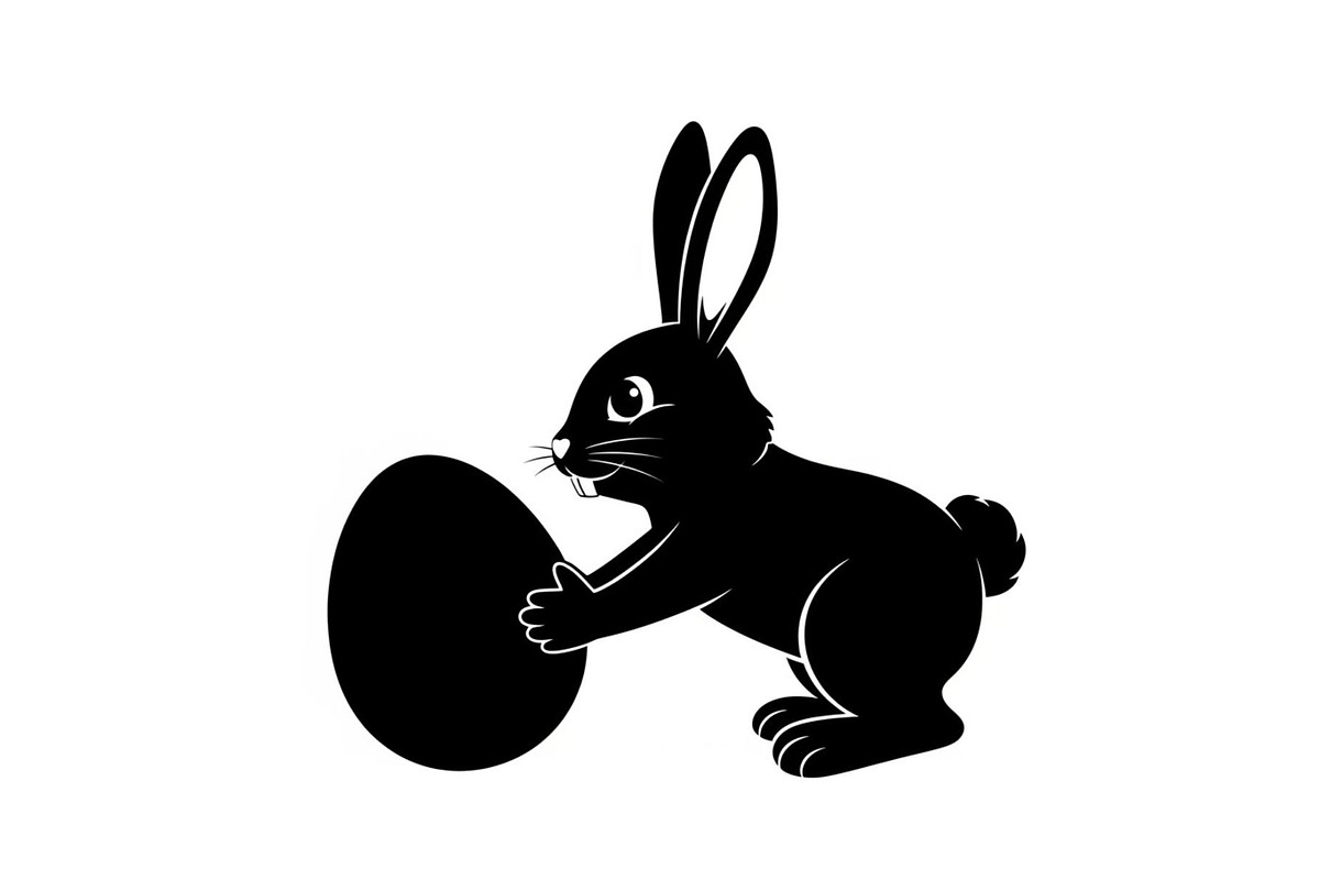 Cute Easter Bunny Silhouette bundle, an Illustration by Artivon (Photo 50 of 51)