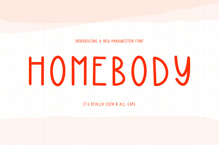 Homebody Font | A Cozy All Caps Font