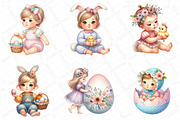 Easter Cute Baby Girls Sublimation, an Illustration by DreamPrint404 (Thumbnail 3 of 5)