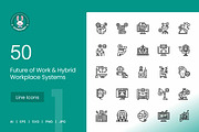 Future Work Hybrid Workplace Systems, an Outline Icon by IconBunny (Thumbnail 1 of 2)