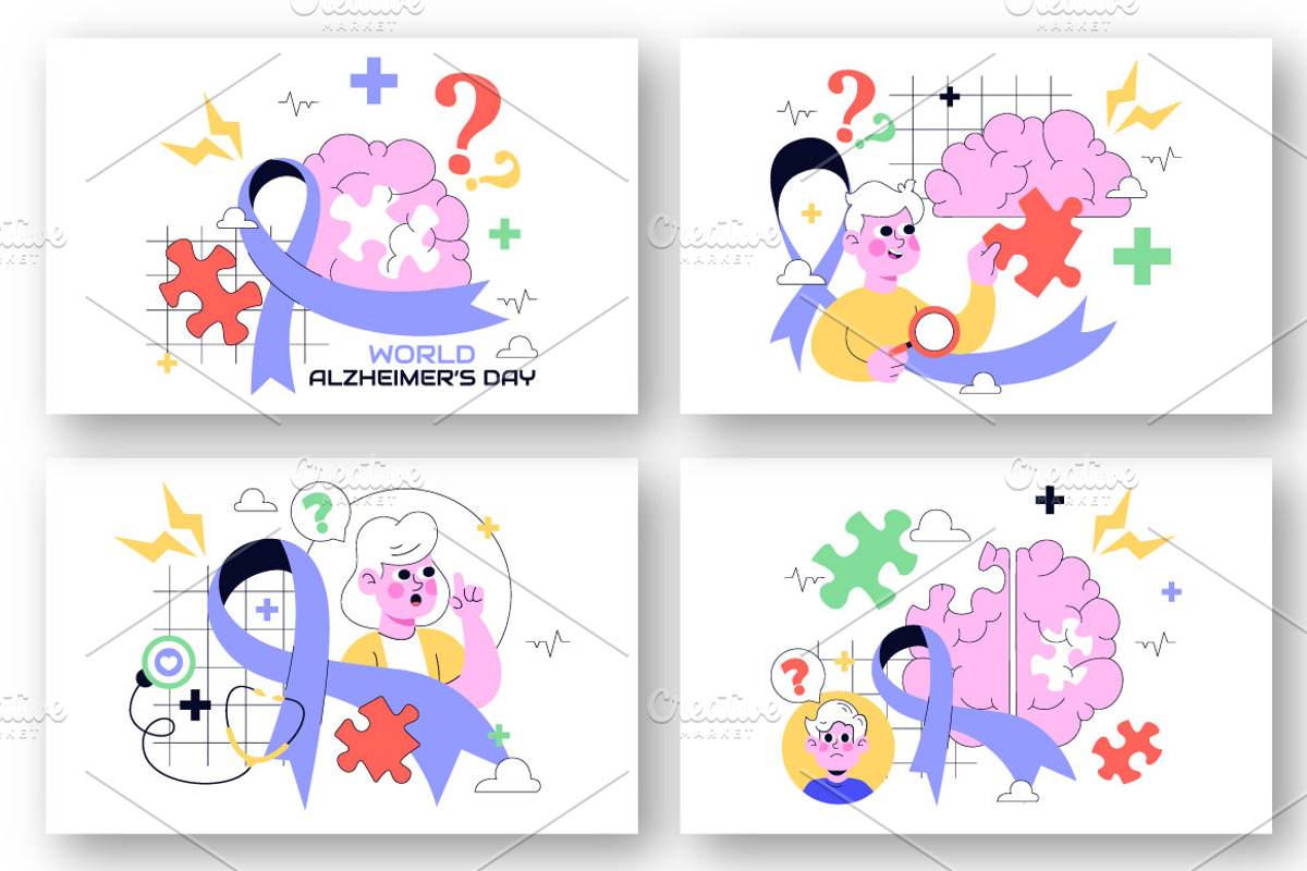 10 World Alzheimer's Day, a Healthcare Illustration by denayunebgt (Photo 3 of 4)
