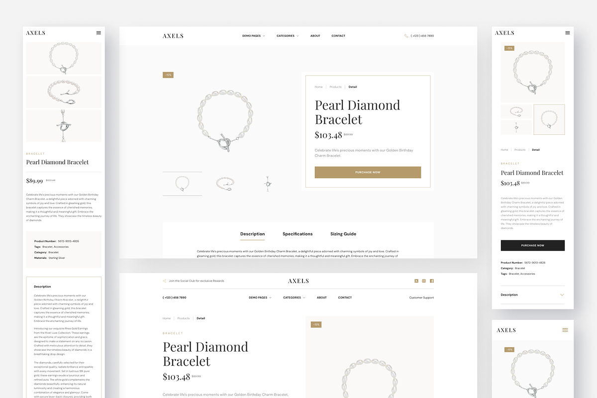 Axels - Jewelry E-Commerce Framer, a Websites & App Template by peterdraw (Photo 7 of 7)