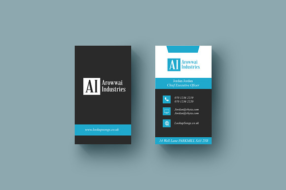 Simple Vertical Business Card Clean