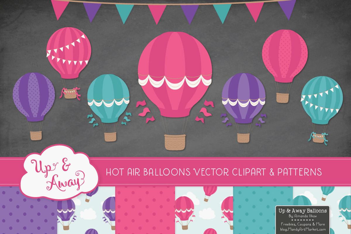 Crayon Box Girl Hot Air Balloons, an Illustration by Amanda Ilkov (Photo 2 of 5)
