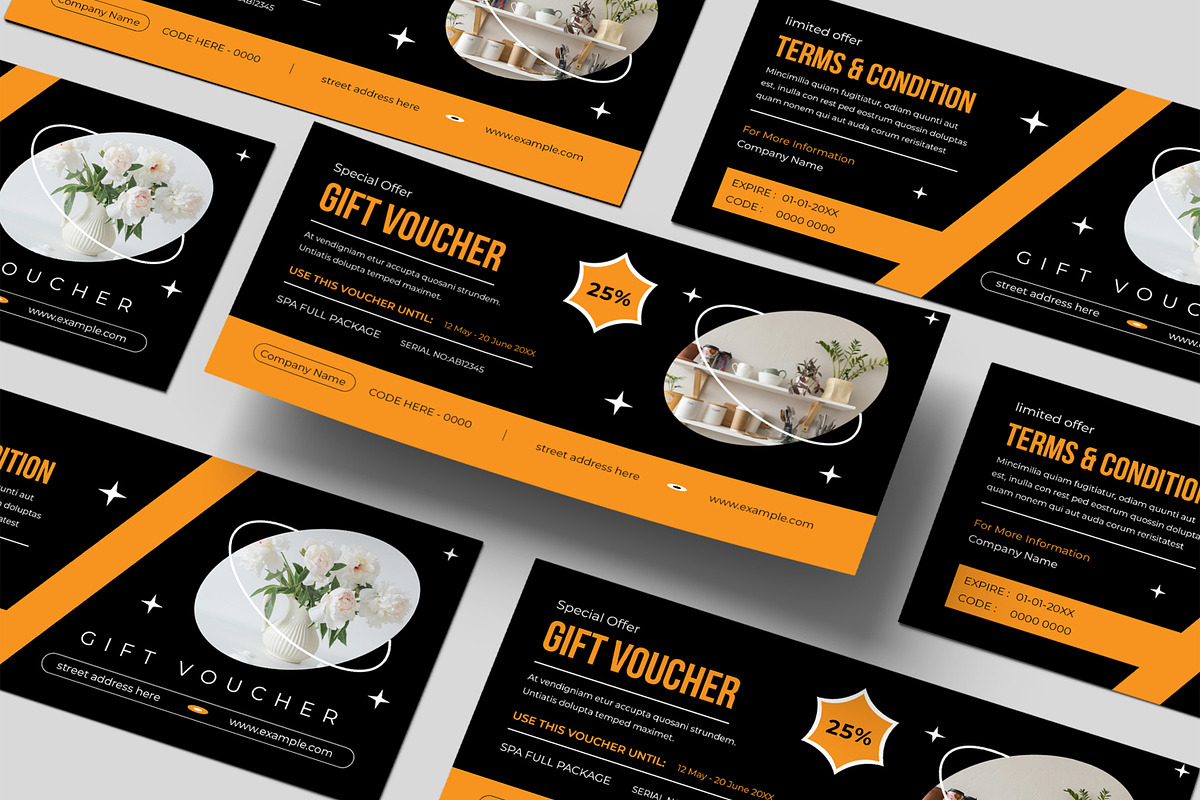 Gift Voucher Layout, a Stationery Template by ContestDesign (Photo 1 of 3)