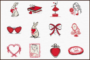 hand drawn Coquette Valentine's Clip, an Illustration by Sublimation Artist (Thumbnail 3 of 6)