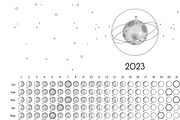 Moon Calendar 2023 Classic, a Stationery Template by land art (Thumbnail 3 of 9)
