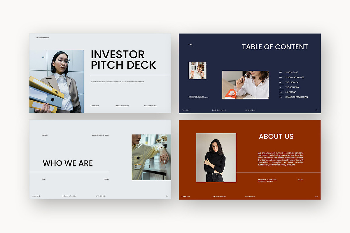 Fana : Pitch Deck Powerpoint, a Presentation Template by Punkl Camp (Photo 2 of 16)