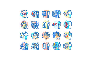 man disease health medical icons, an Object Illustration by pikepicture