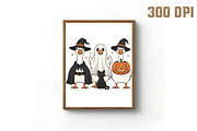 Halloween Goose PNG, Boo Ghost Goose, an Illustration by Libby Wishes (Thumbnail 3 of 6)