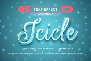 Snowy Winter - Editable Text Effect